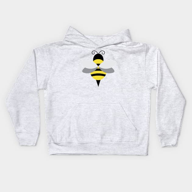 Simple Bee Vector Art Drawing Kids Hoodie by inotyler